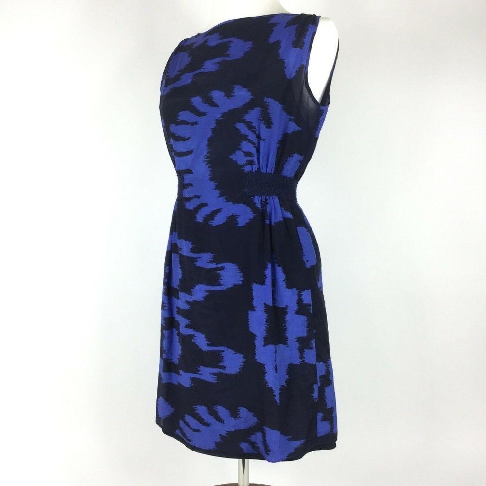 BANANA REPUBLIC Blue Navy Silk Blend Fit Flare A-L
